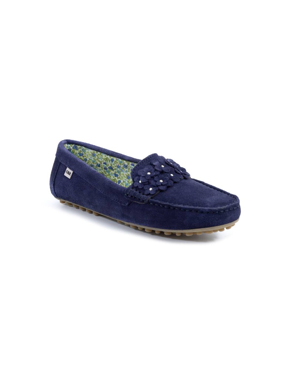 ortiz & reed Mocasines de mujer de ante con antifaz color azul W-SUNSHINE-NAVY Tienda de fábrica