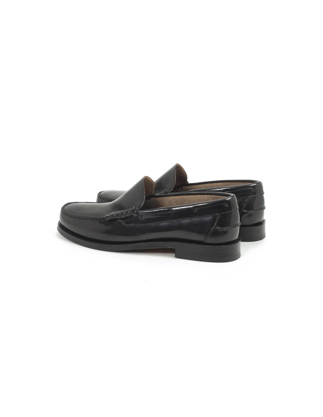 ortiz & reed Castellanos de piel con costura color negro PULEO-NEGRO Grandes ahorros
