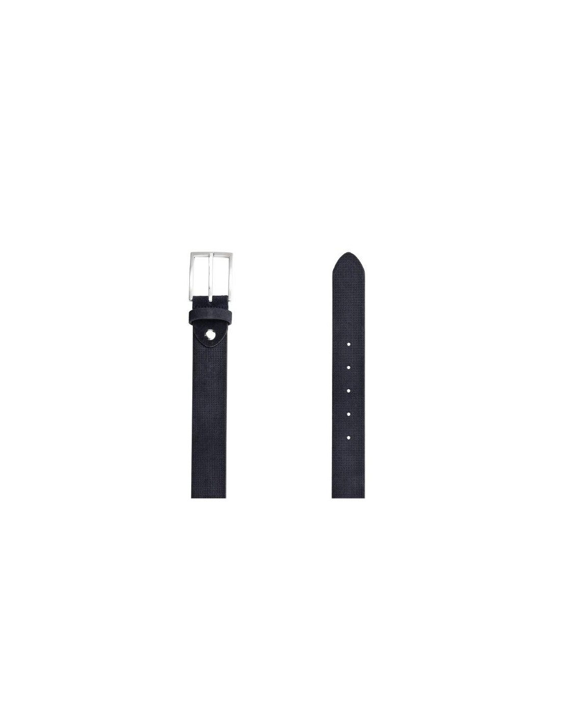 ortiz & reed Cinturón de ante construcción alomada color azul B-SORT-NAVY Outlet