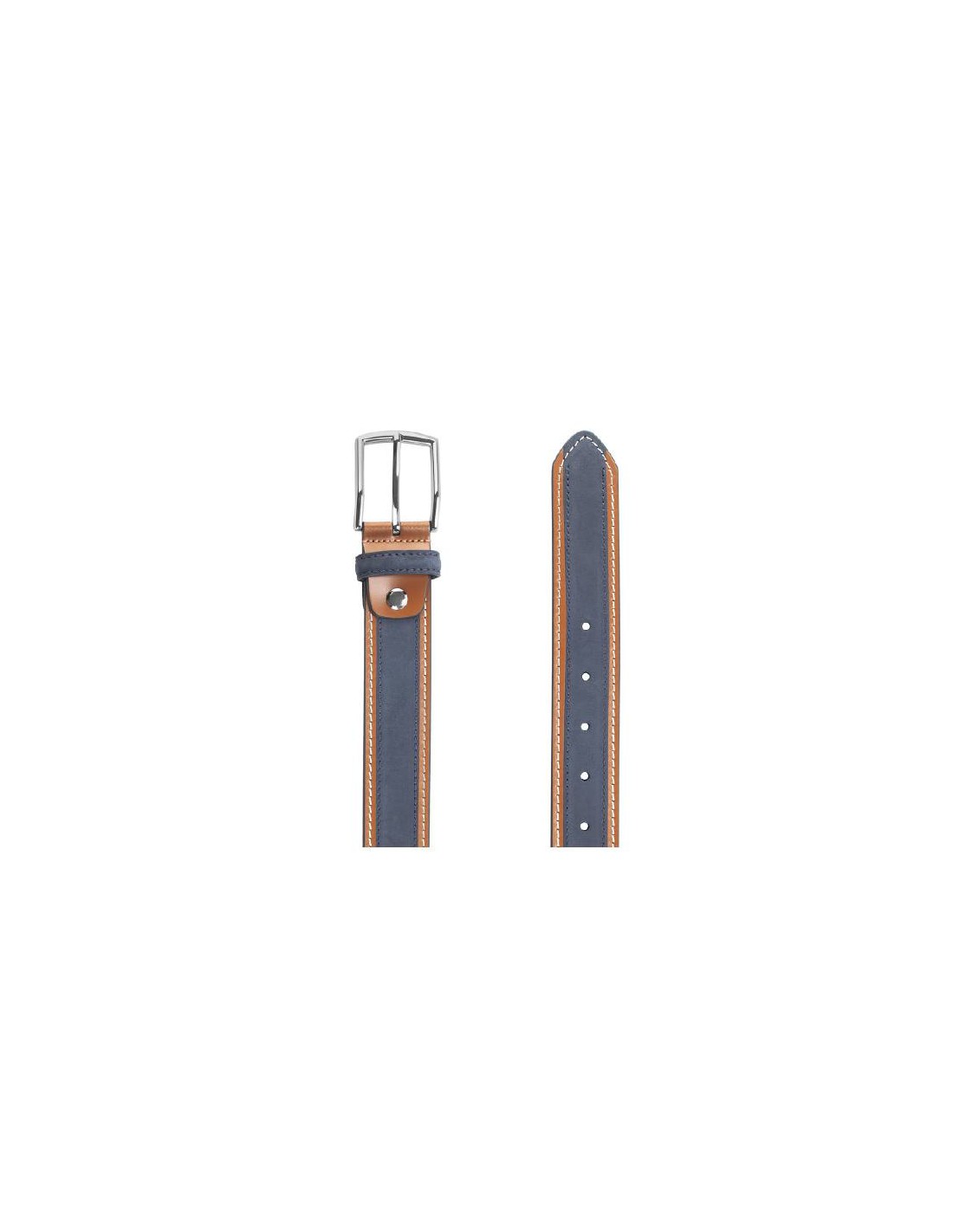 ortiz & reed Cinturón de ante construcción alomada color azul B-SUSEX-NAVY Outlet online
