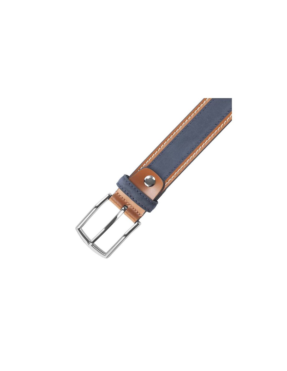 ortiz & reed Cinturón de ante construcción alomada color azul B-SUSEX-NAVY Outlet online