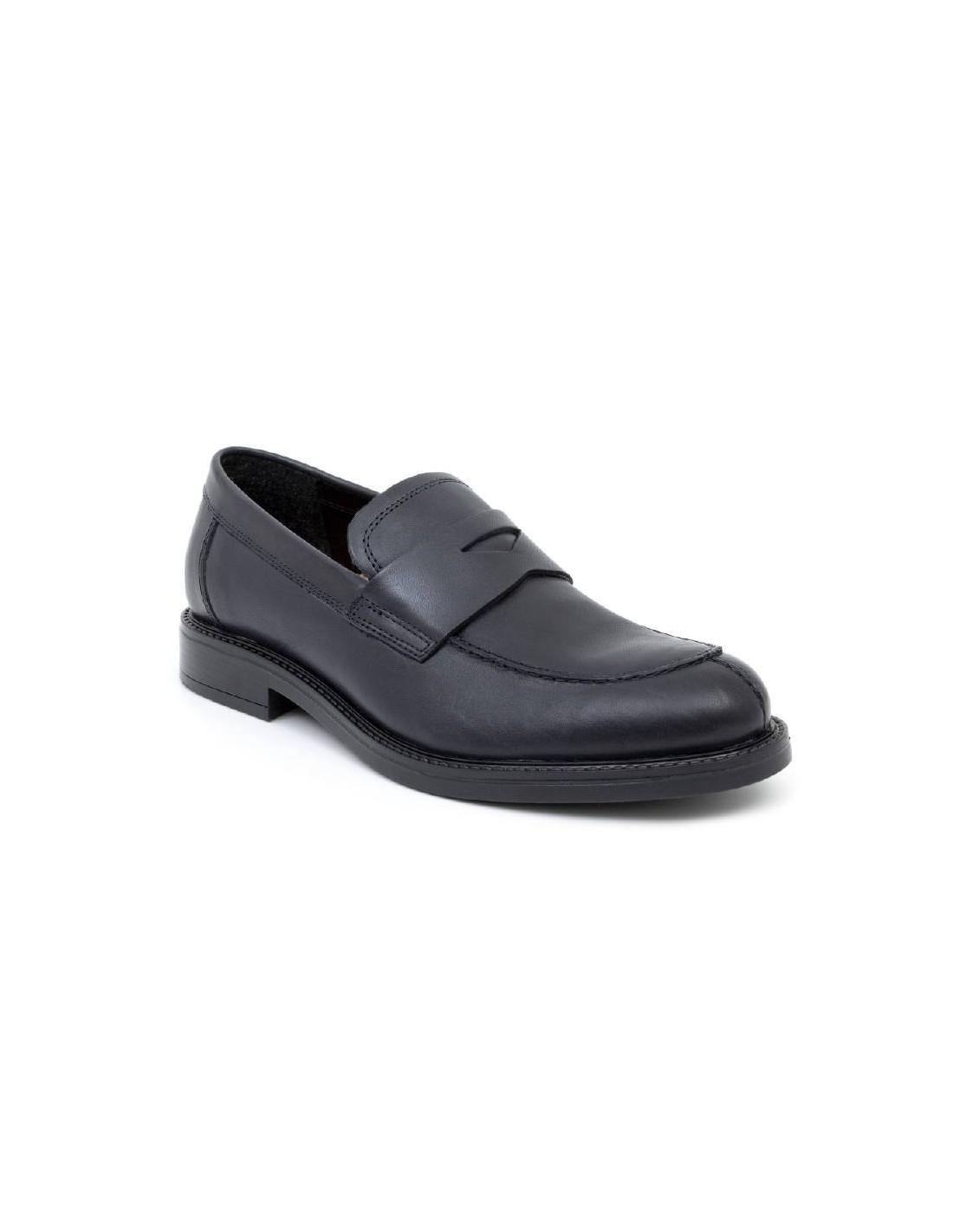 ortiz & reed Mocasín de piel con antifaz color azul BILON-NAVY Venta caliente