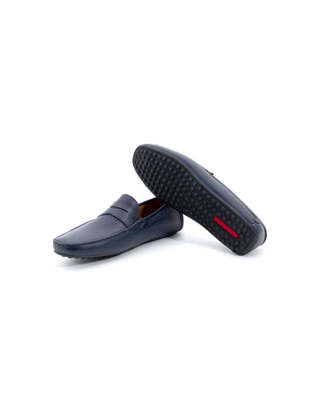 ortiz & reed Mocasín de piel con antifaz color azul EFAL-MARINO Gran oferta
