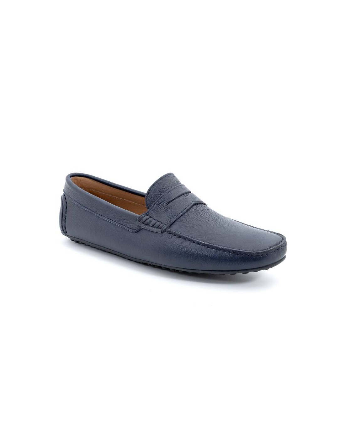 ortiz & reed Mocasín de piel con antifaz color azul EFAL-MARINO Gran oferta