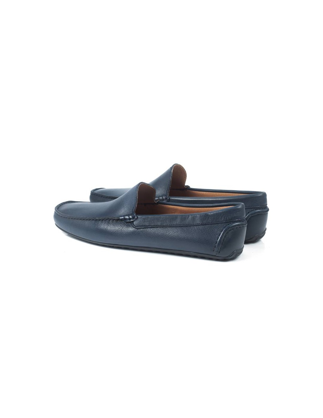 ortiz & reed Mocasín de piel con antifaz color azul ELLIOT-NAVY Los más vendidos