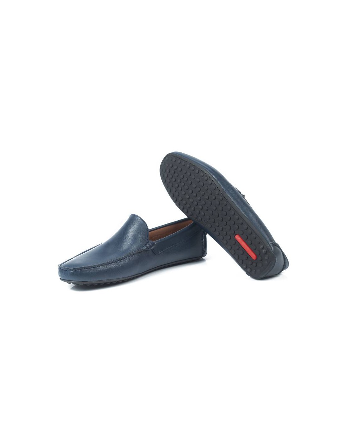 ortiz & reed Mocasín de piel con antifaz color azul ELLIOT-NAVY Los más vendidos