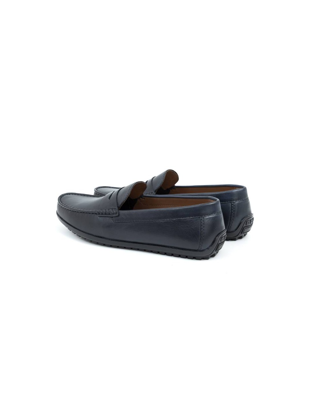 ortiz & reed Mocasín de piel con antifaz color azul MILED-BLUE Descuento