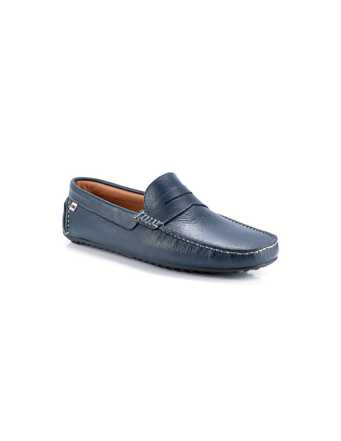 ortiz & reed Mocasín de piel con antifaz color azul PATROF-NAVY Tienda