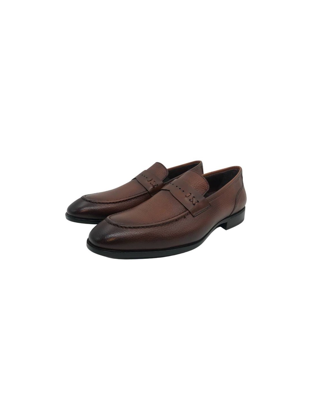 ortiz & reed Mocasín de piel con antifaz color cuero Mejor oferta