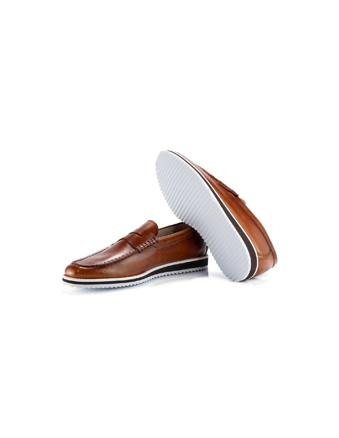 ortiz & reed Mocasín de piel con antifaz color cuero DAMEGA-CUERO Rebajas top