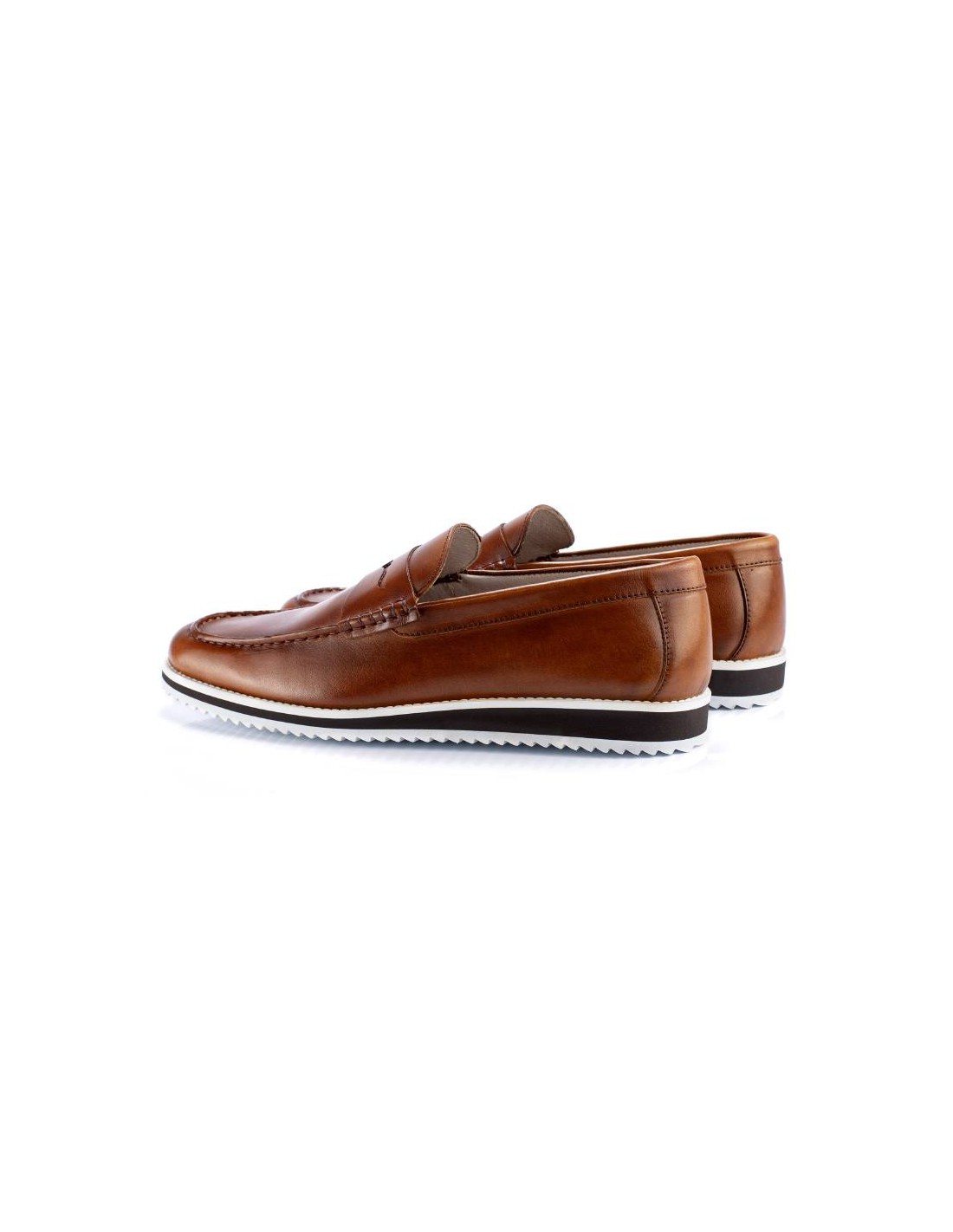 ortiz & reed Mocasín de piel con antifaz color cuero DAMOR-CUERO Envío gratis