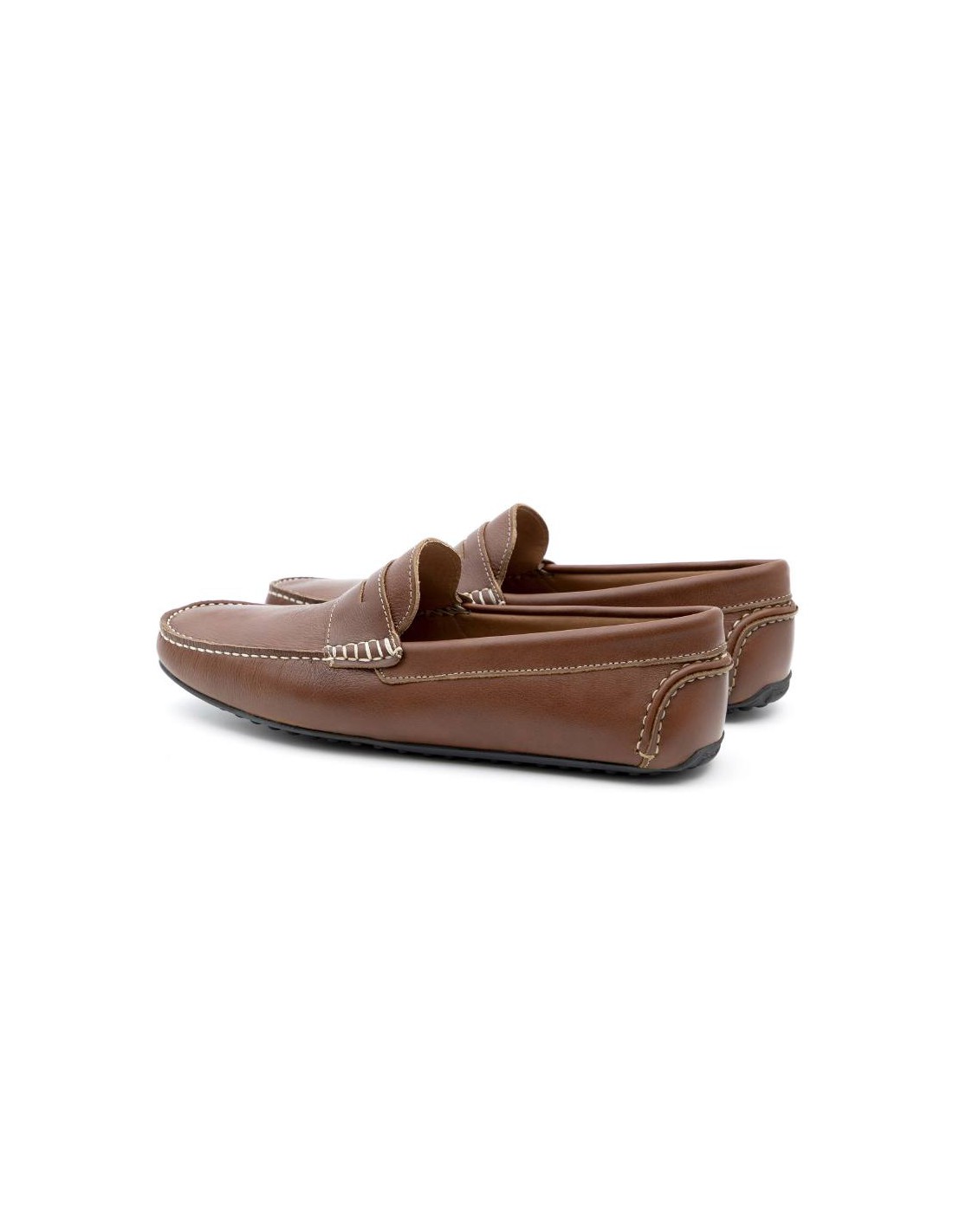 ortiz & reed Mocasín de piel con antifaz color cuero EDDY-CUERO Oferta especial
