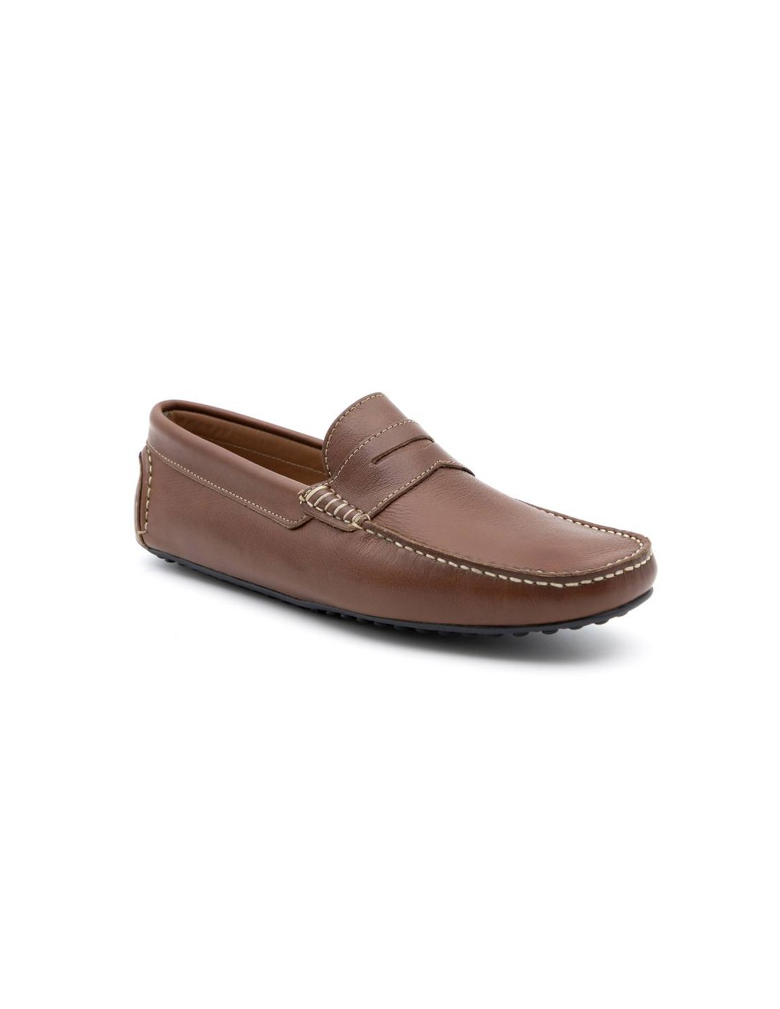 ortiz & reed Mocasín de piel con antifaz color cuero EDDY-CUERO Oferta especial