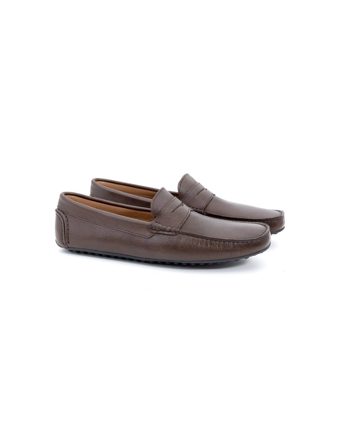 ortiz & reed Mocasín de piel con antifaz color marrón EFAL-MARRON