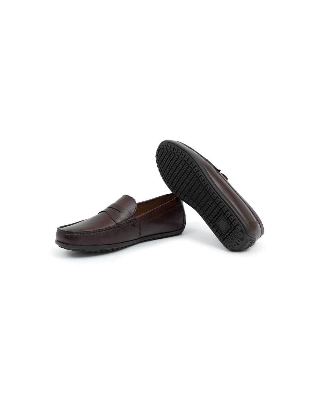 ortiz & reed Mocasín de piel con antifaz color marrón MILED-BROWN Último día