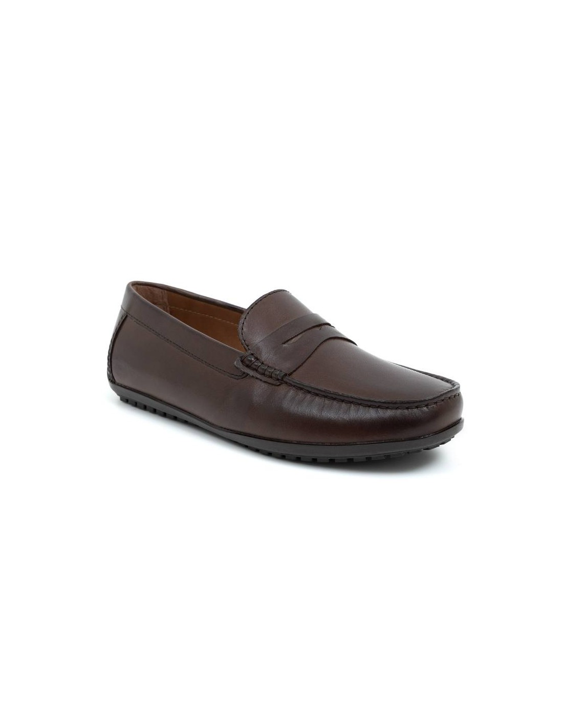 ortiz & reed Mocasín de piel con antifaz color marrón MILED-BROWN Último día