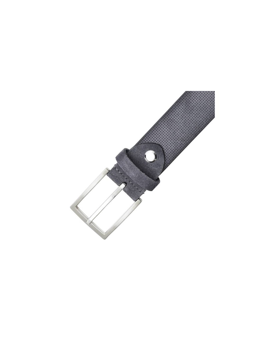 ortiz & reed Cinturón de ante construcción alomada color gris B-SORT-GREY Promoción por tiempo limitado