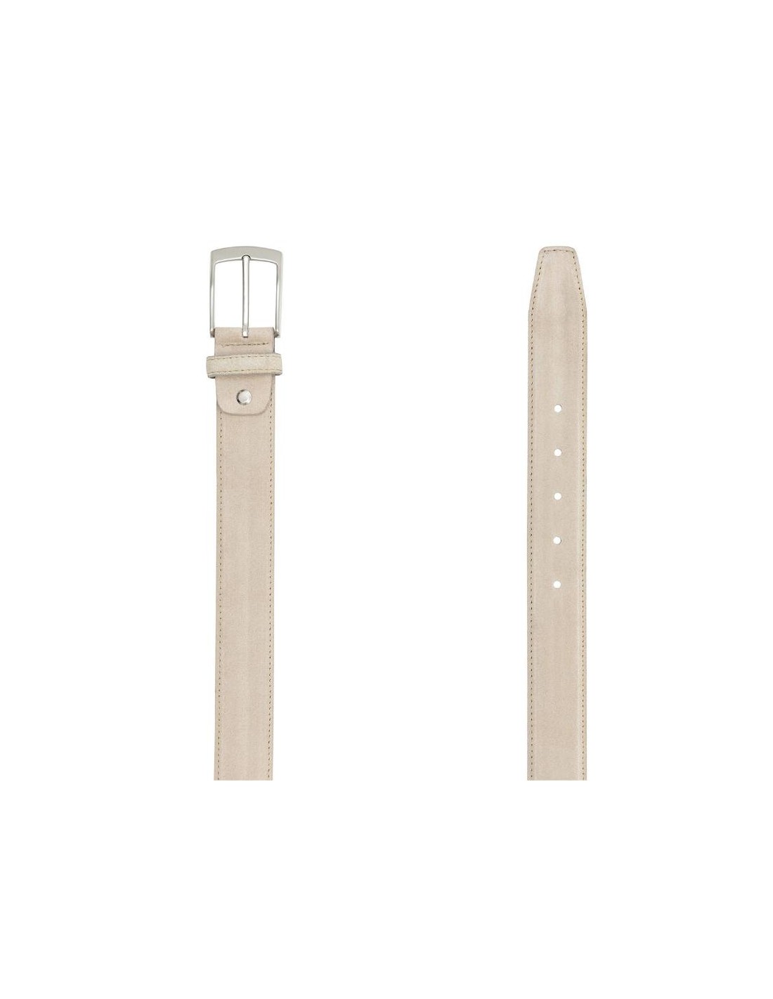 ortiz & reed Cinturón de ante cosido artesano color beige B-SAKTER-BEIGE Promoción trimestral