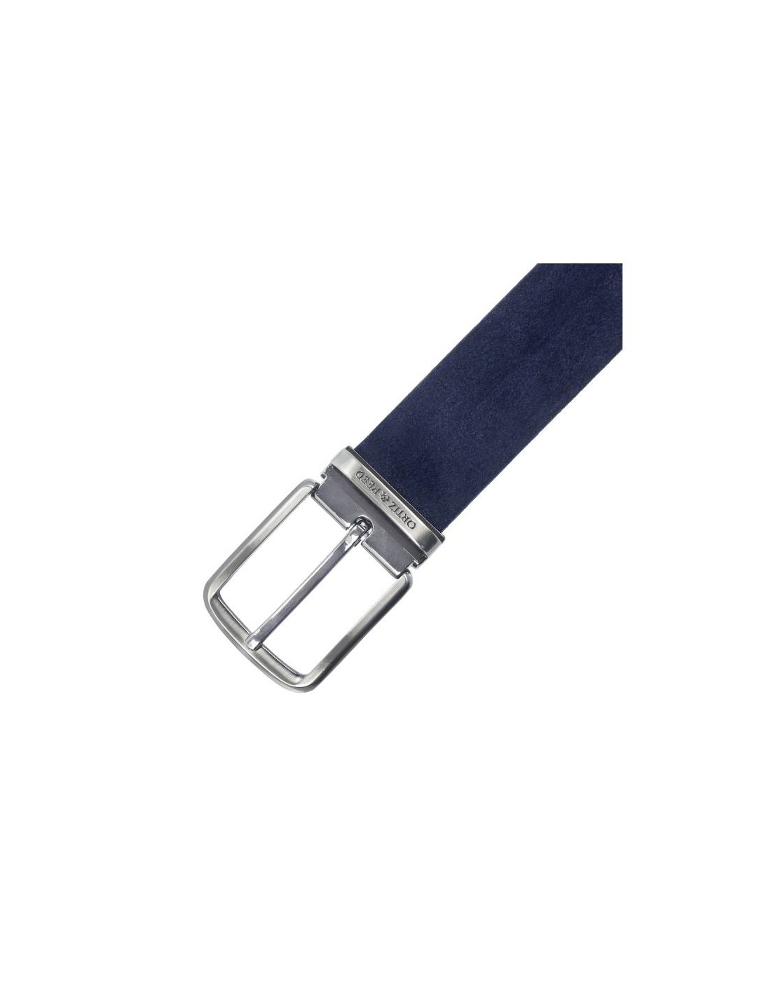 ortiz & reed Cinturón de ante liso color azul B-STRUFFEL-AZUL Tienda de fábrica