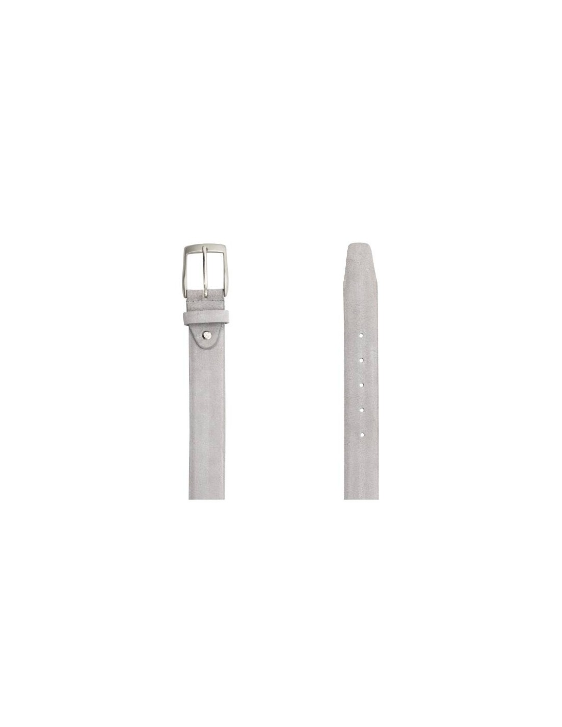 ortiz & reed Cinturón de ante liso color gris B-STRAUSS-GRIS Descuentos del mes