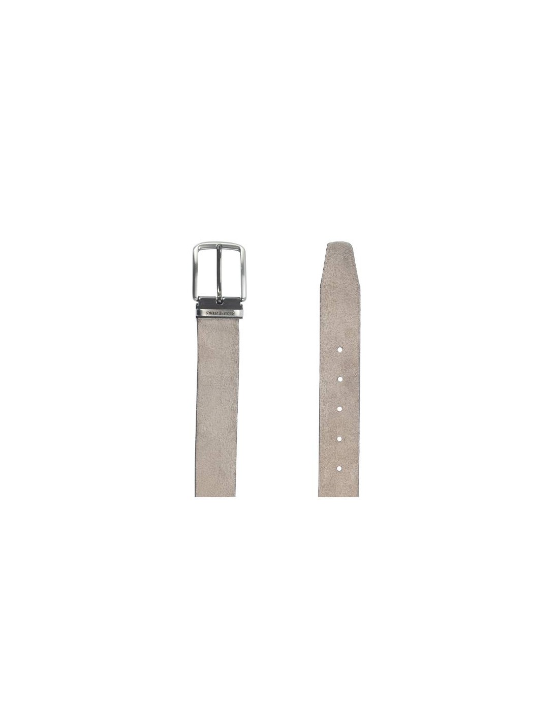 ortiz & reed Cinturón de ante liso color gris B-STRUFFEL-NIQUEL Oferta exclusiva