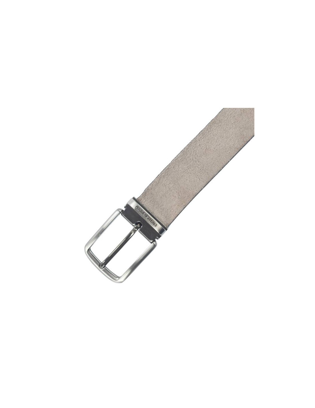 ortiz & reed Cinturón de ante liso color gris B-STRUFFEL-NIQUEL Oferta exclusiva
