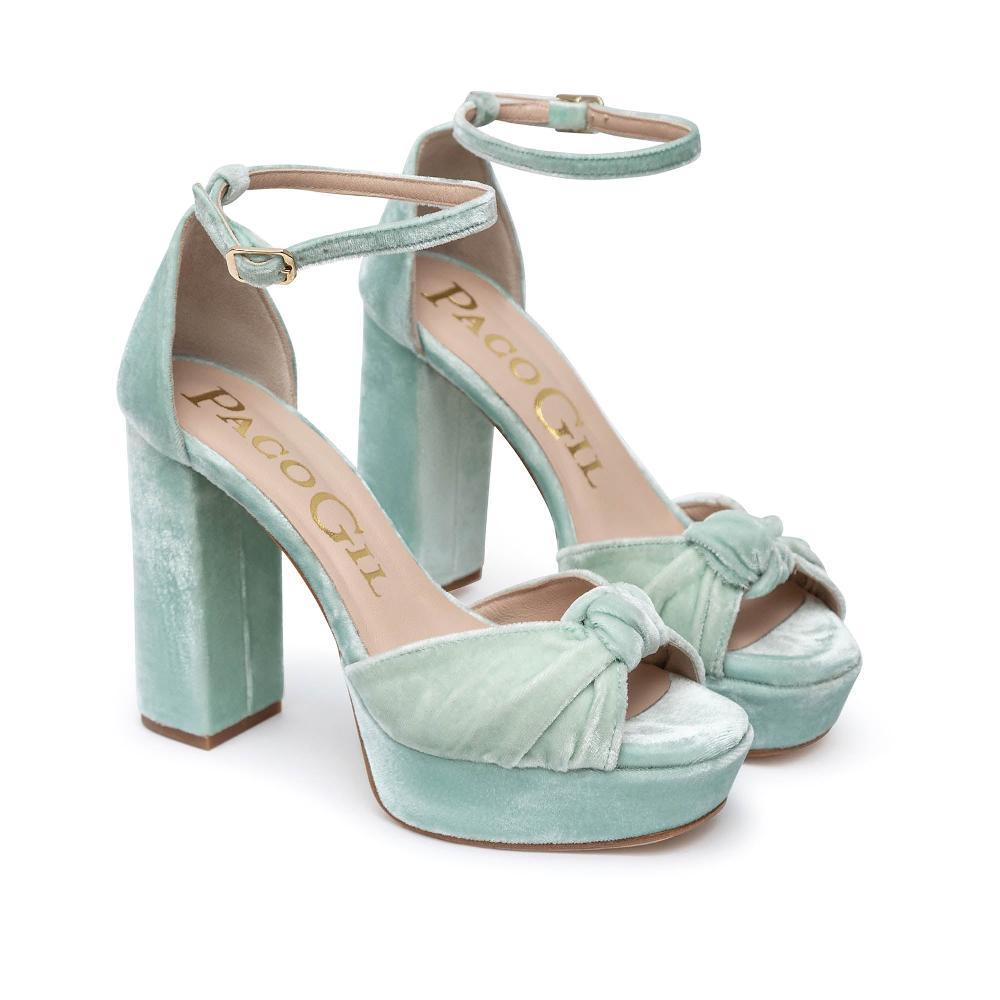 ﻿paco gil ALANA MINT VELVET Tienda de fábrica