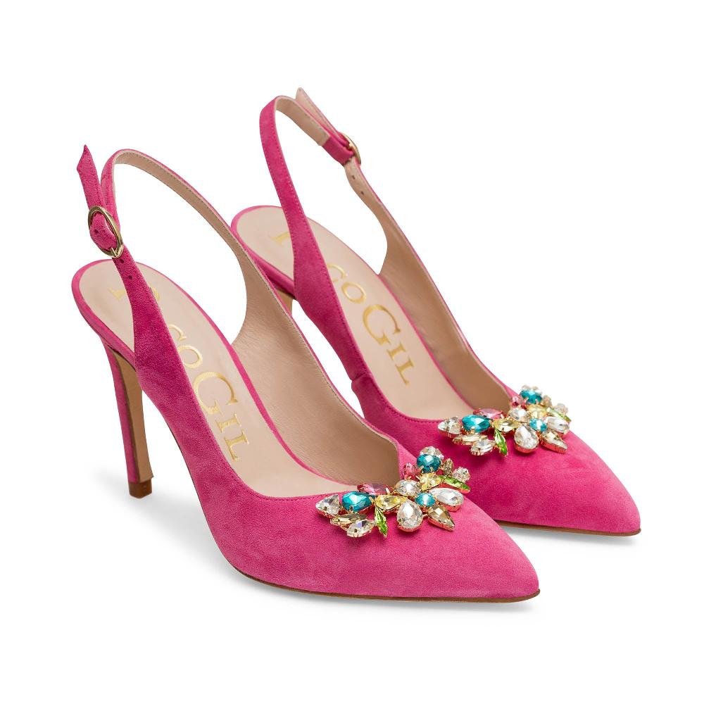 paco gil CASILDA PINK SUEDE Oferta especial de fábrica