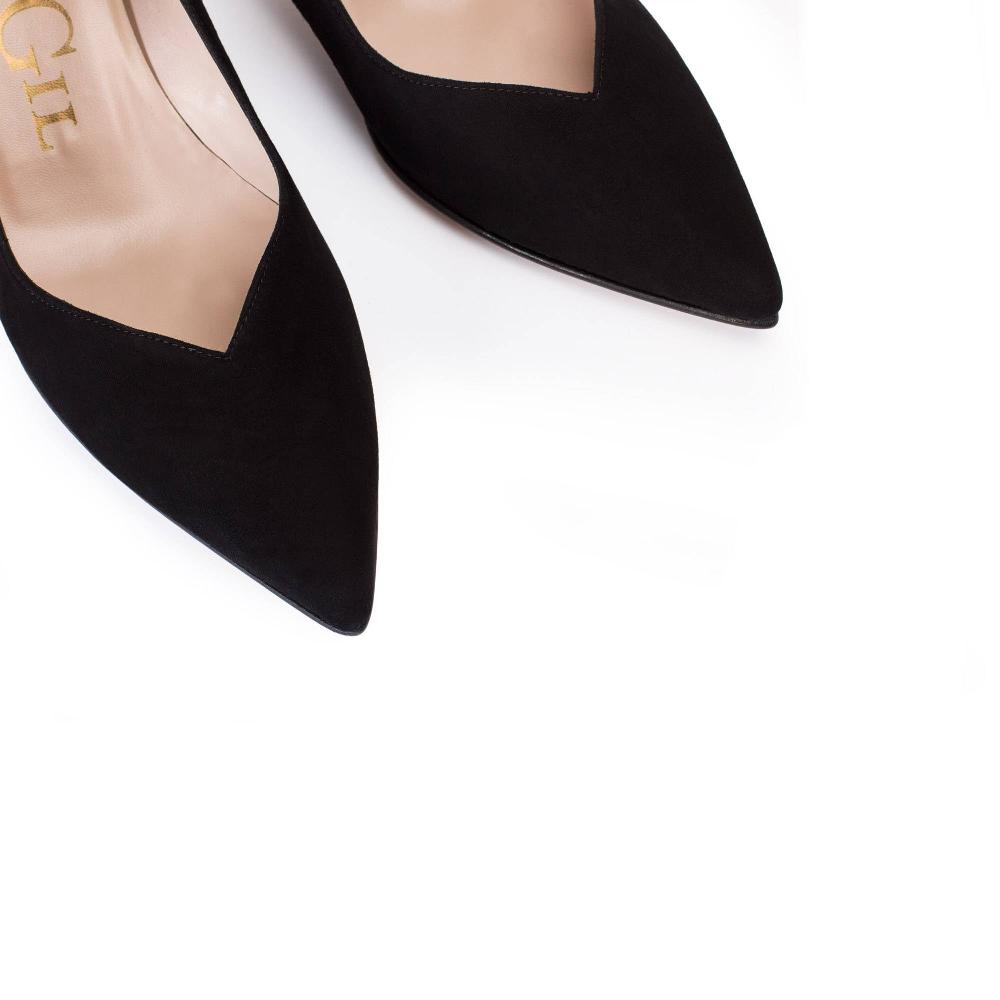 paco gil VIOLETA BLACK SUEDE Venta caliente
