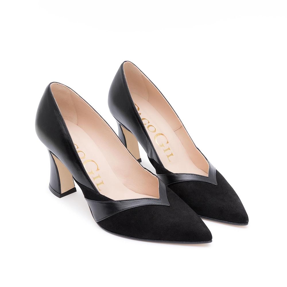 paco gil CARINA BLACK SUEDE/NAPA Descuento