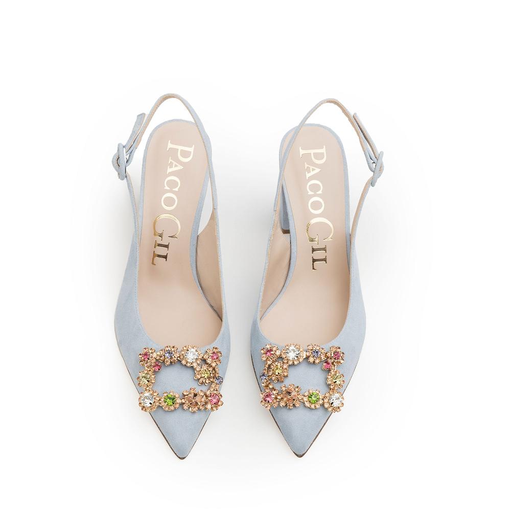 paco gil SELENE AZURE SUEDE Oferta especial
