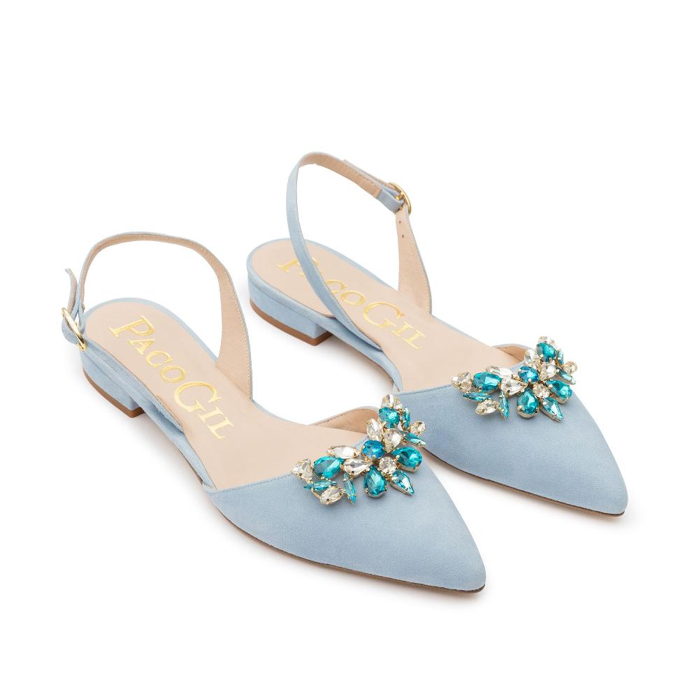paco gil AMELIA AZURE SUEDE Libre de impuestos