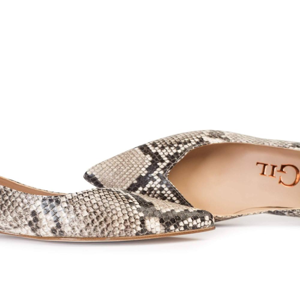 paco gil MARTINA TAUPE SNAKE Última moda
