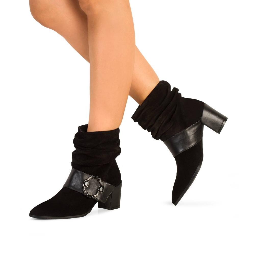 paco gil ROCIO BLACK VELOUR/NAPA Rebajas de fábrica