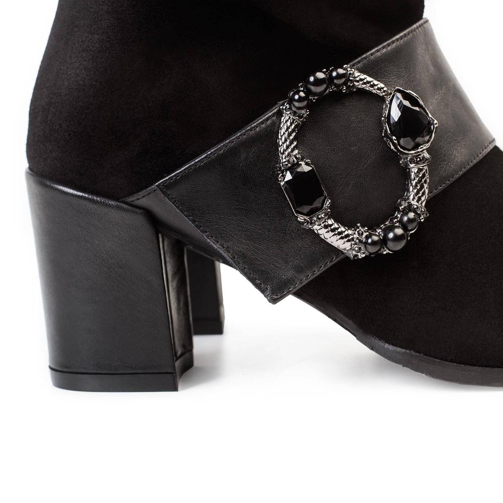 paco gil ROCIO BLACK VELOUR/NAPA Rebajas de fábrica