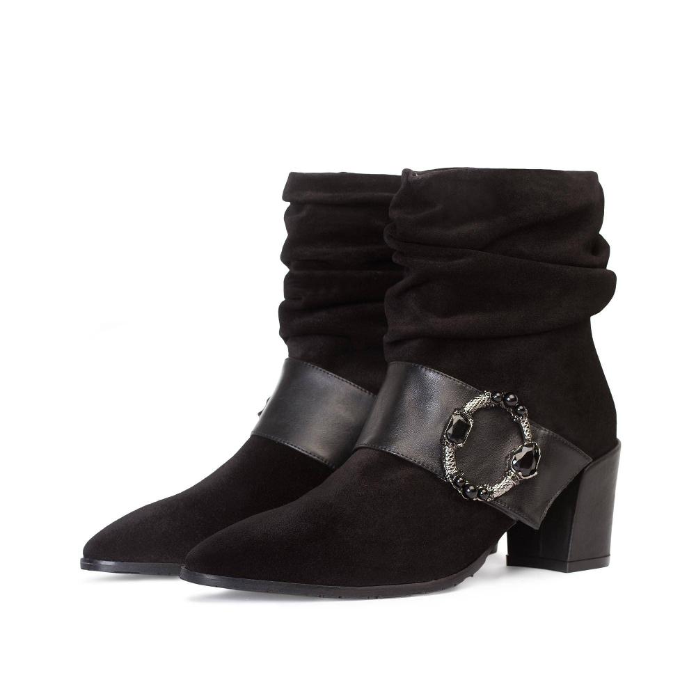 paco gil ROCIO BLACK VELOUR/NAPA Rebajas de fábrica