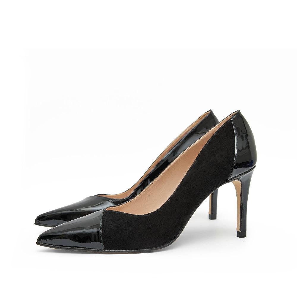 paco gil VERONICA BLACK SUEDE/BLACK PATENT Precios de Black Friday