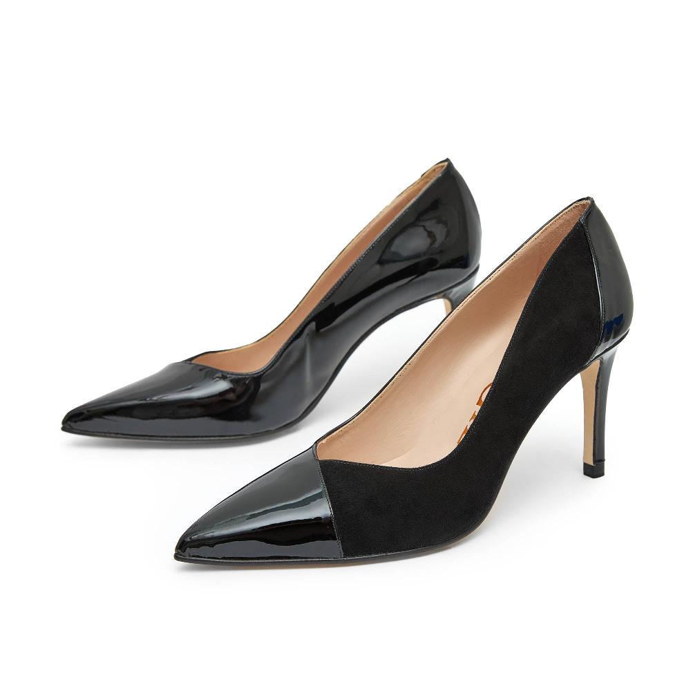 paco gil VERONICA BLACK SUEDE/BLACK PATENT Precios de Black Friday