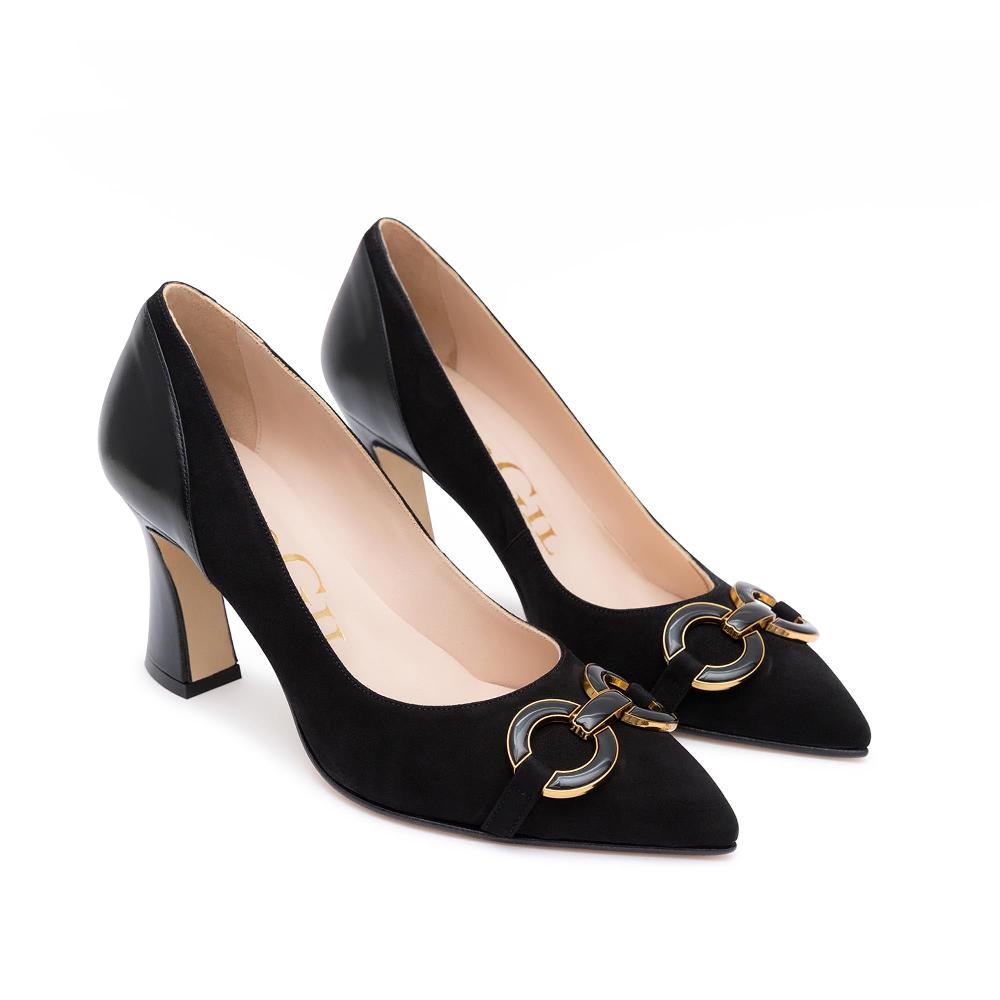 paco gil LUCRECIA BLACK SUEDE/NAPA Oferta exclusiva