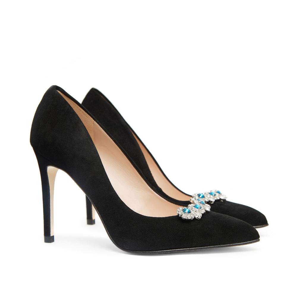 paco gil IRIS BLACK SUEDE/BLUE PERFECT Liquidación