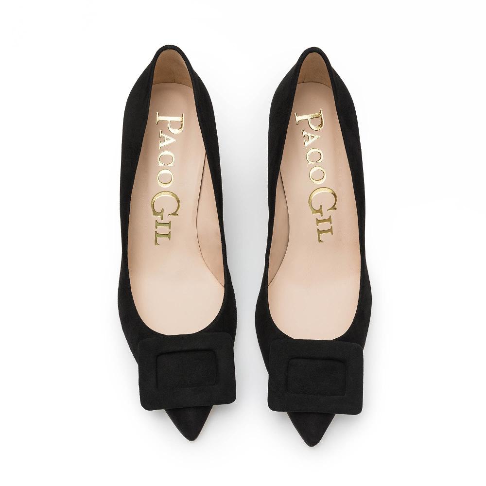 paco gil RHODA BLACK SUEDE Envío internacional gratuito