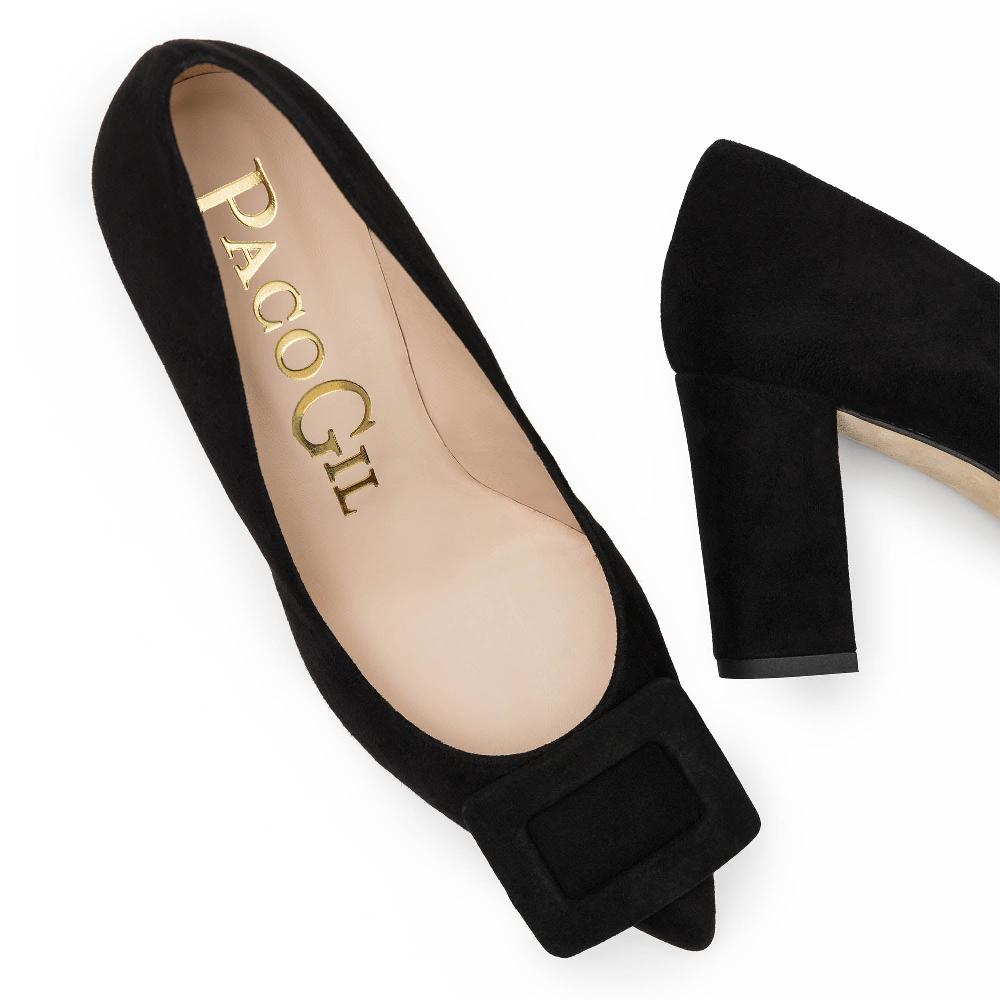 paco gil RHODA BLACK SUEDE Envío internacional gratuito