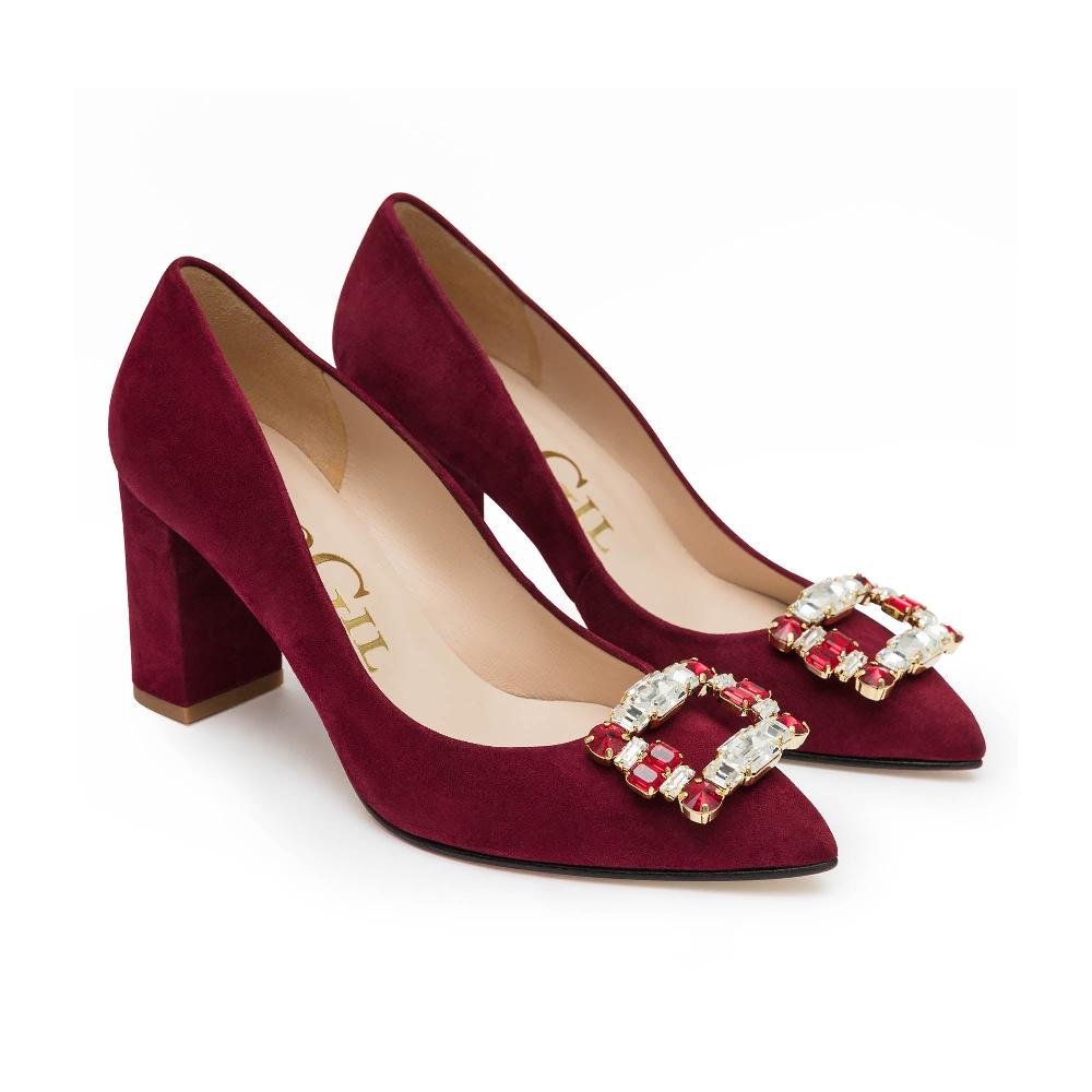 paco gil NICOLE WINE SUEDE Tienda de fábrica
