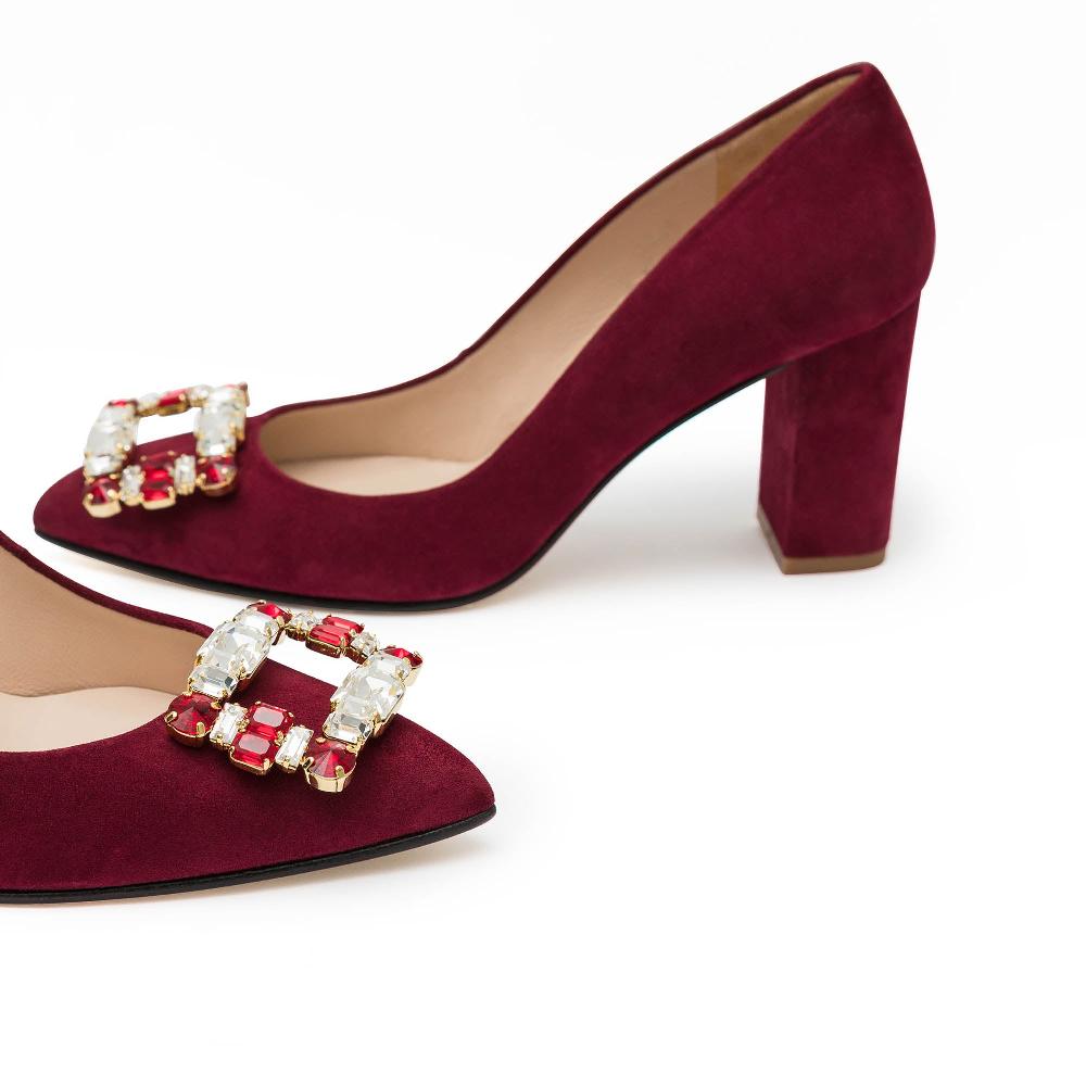 paco gil NICOLE WINE SUEDE Tienda de fábrica