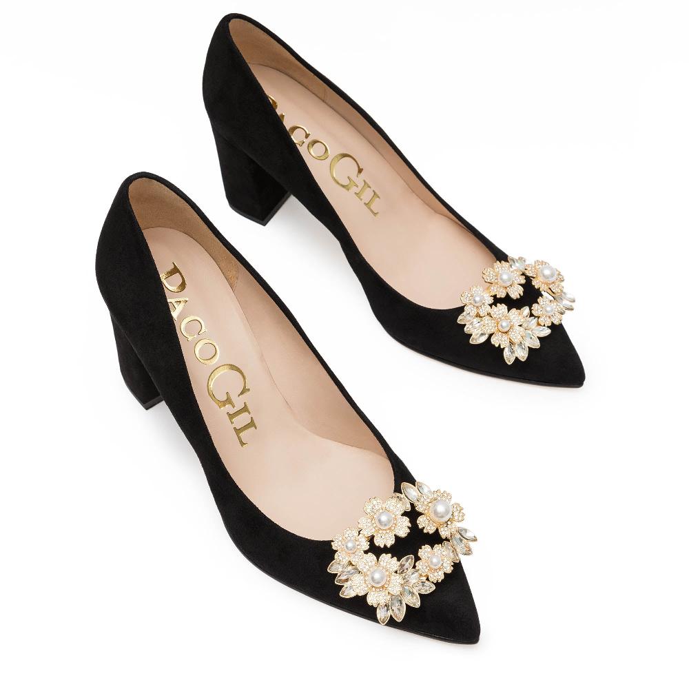 paco gil LAINA BLACK SUEDE En oferta