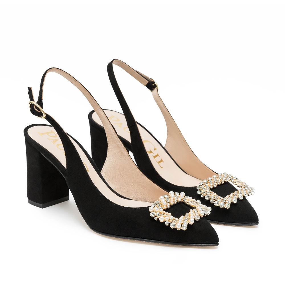 paco gil KAIA BLACK SUEDE Libre de impuestos