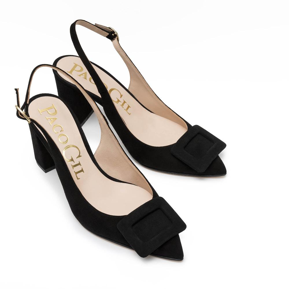 paco gil HELIA BLACK SUEDE Descuentos del mes