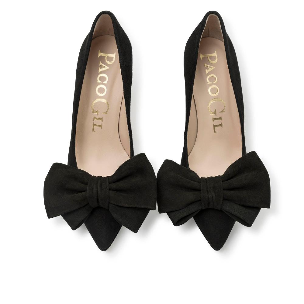 paco gil CLARA BLACK SUEDE Venta caliente