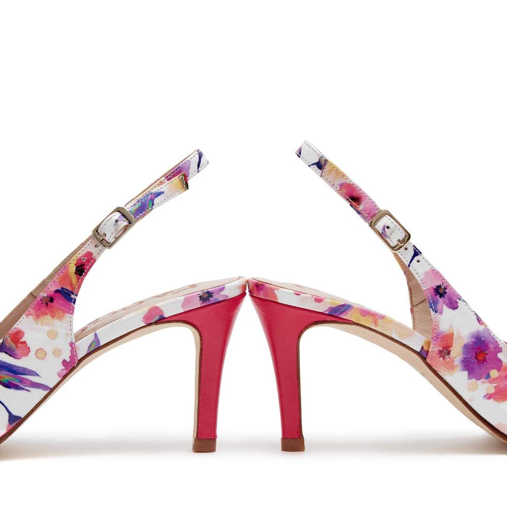 paco gil SUSAN FUCSIA FLOWER PRINT Descuento