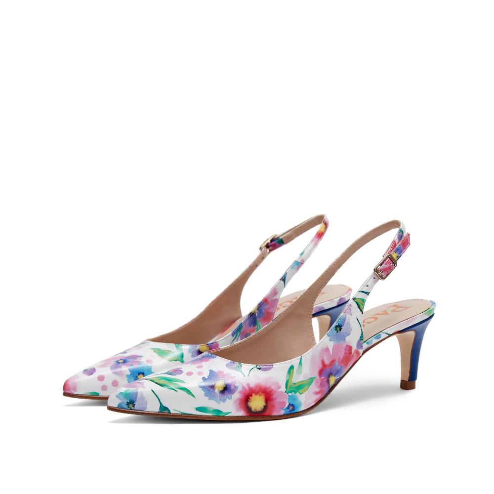 paco gil LUCIA FLOWER PRINT BLUE Tienda